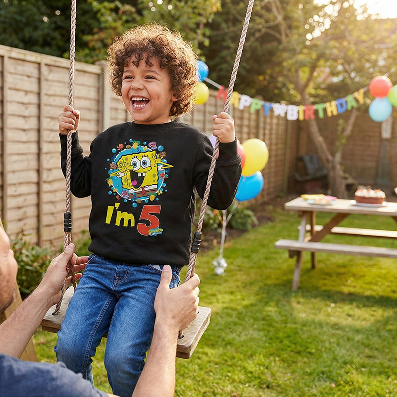 Spongebob 5th Birthday Kids Sweatshirt