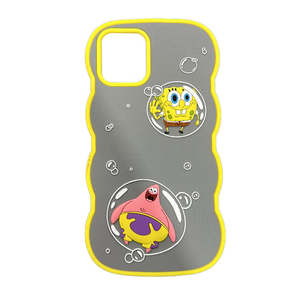 Spongebob & Patrick in a Bubble Silicone Case for iPhone XR, and all 11 / 12 / 13 / 14 Versions