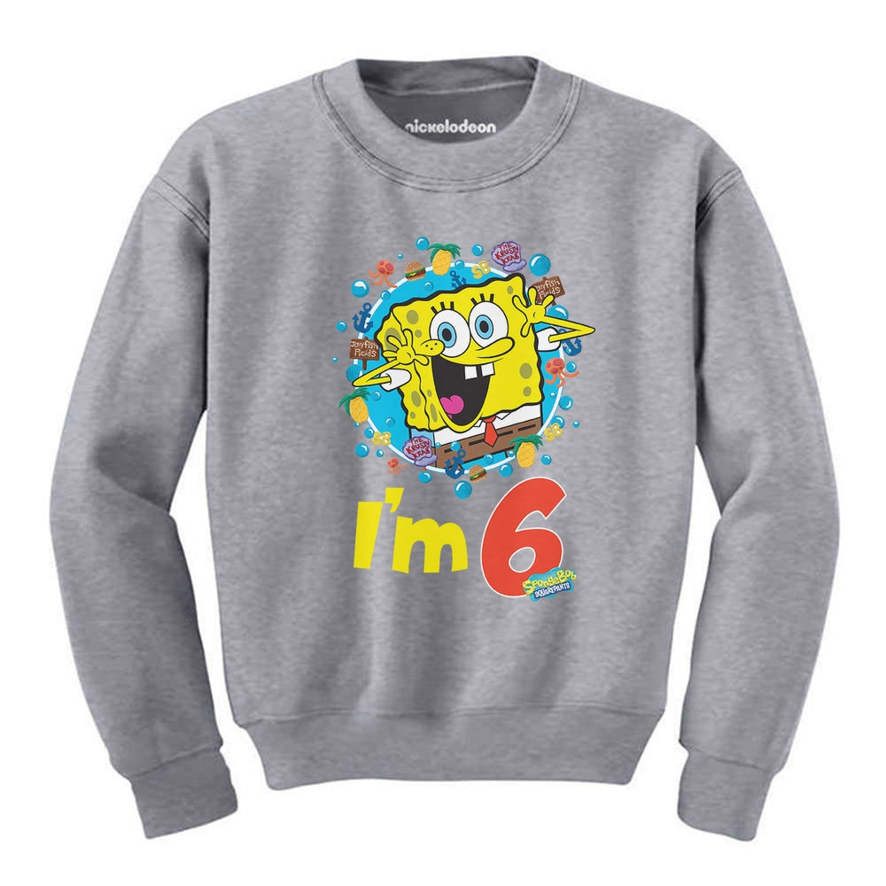 Spongebob 6th Birthday Kids Sweatshirt