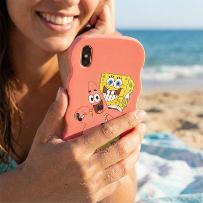 Spongebob & Patrick Smiling Silicone Case for iPhone XR, and all 11 / 12 / 13 / 14 Versions