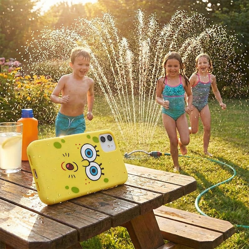 Spongebob Surprised Silicone Case for iPhone XR, and all 11 / 12 / 13 / 14 Versions