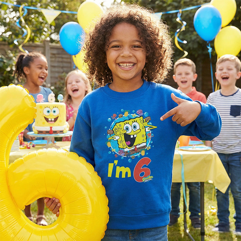 Spongebob 6th Birthday Kids Sweatshirt