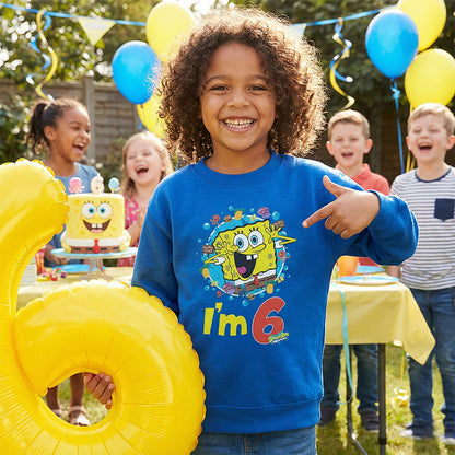 Spongebob 6th Birthday Kids Sweatshirt