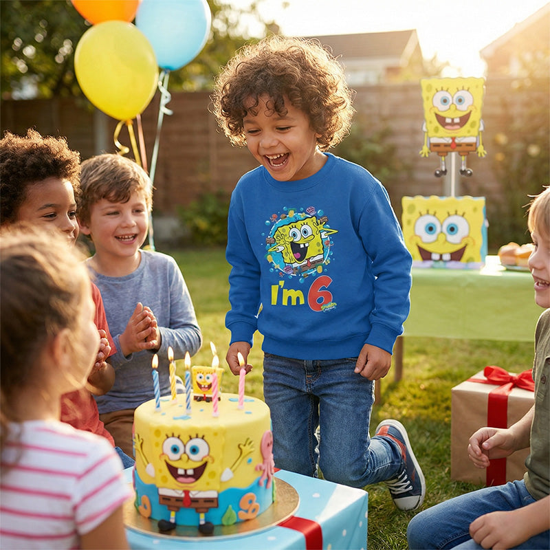 Spongebob 6th Birthday Kids Sweatshirt