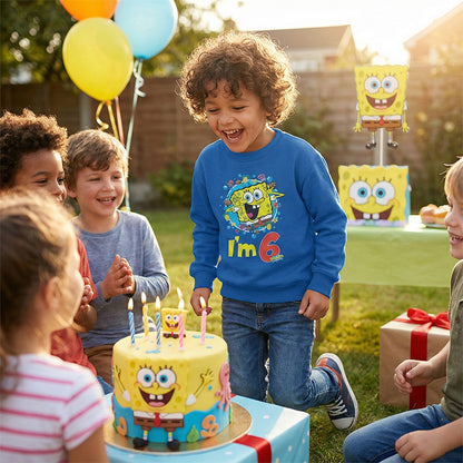 Spongebob 6th Birthday Kids Sweatshirt
