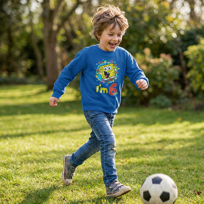 Spongebob 6th Birthday Kids Sweatshirt