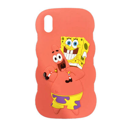 Spongebob & Patrick Smiling Silicone Case for iPhone XR, and all 11 / 12 / 13 / 14 Versions