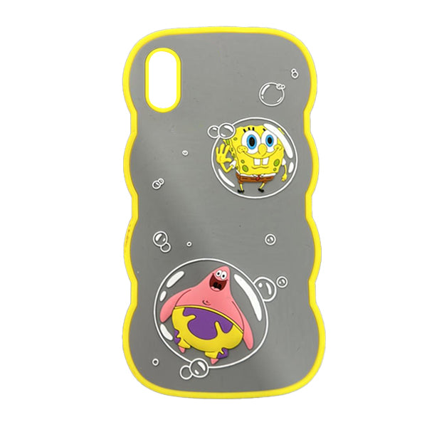 Spongebob & Patrick in a Bubble Silicone Case for iPhone XR, and all 11 / 12 / 13 / 14 Versions