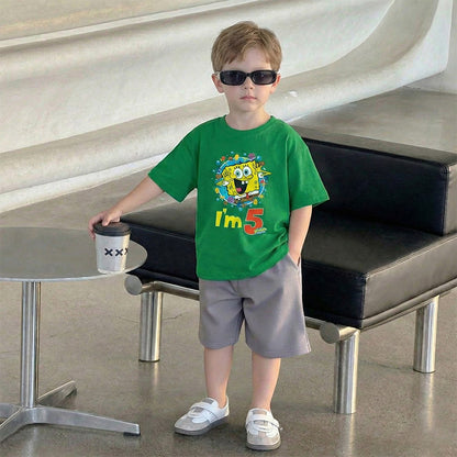 Spongebob Squarepants 5th Birthday Kids T-Shirt