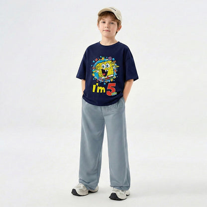 Spongebob Squarepants 5th Birthday Kids T-Shirt