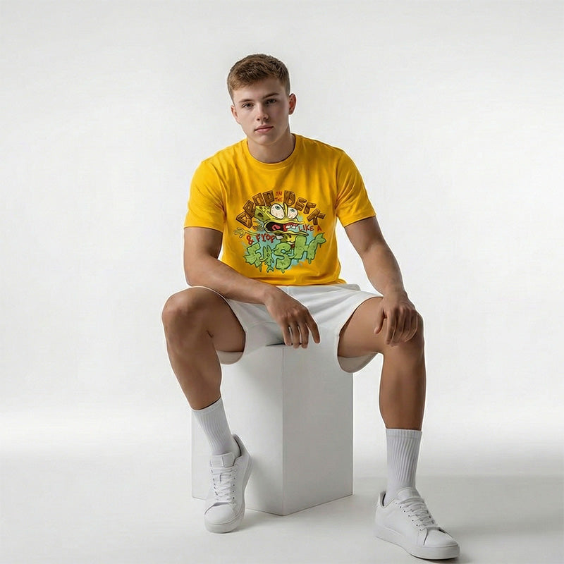 Spongebob Squarepants "Flop Like a Fish" Men T-Shirt