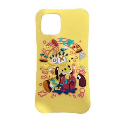 Spongebob and Gary Silicone Case for iPhone XR, and all 11 / 12 / 13 / 14 Versions
