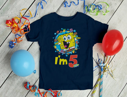 Spongebob Squarepants 5th Birthday Kids T-Shirt