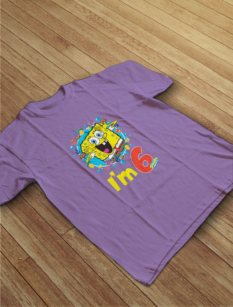 Spongebob 6th Birthday Toddler & Kids T-Shirt