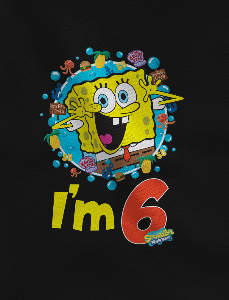 Spongebob 6th Birthday Toddler & Kids T-Shirt