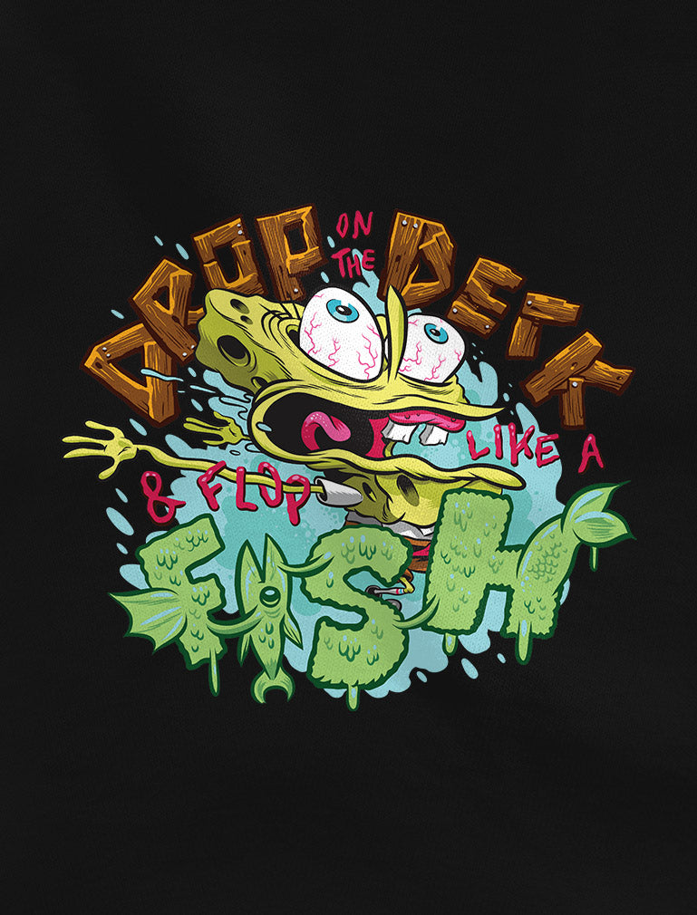 Spongebob Squarepants "Flop Like a Fish" Men T-Shirt