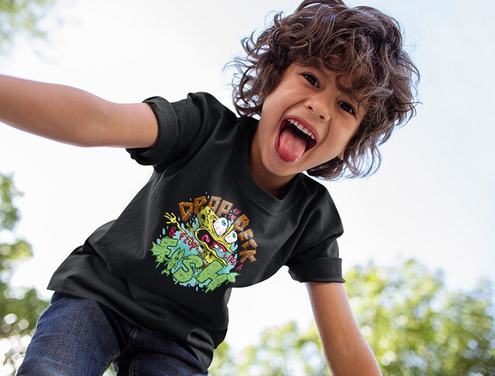 Spongebob Squarepants "Flop Like a Fish" Kids T-Shirt