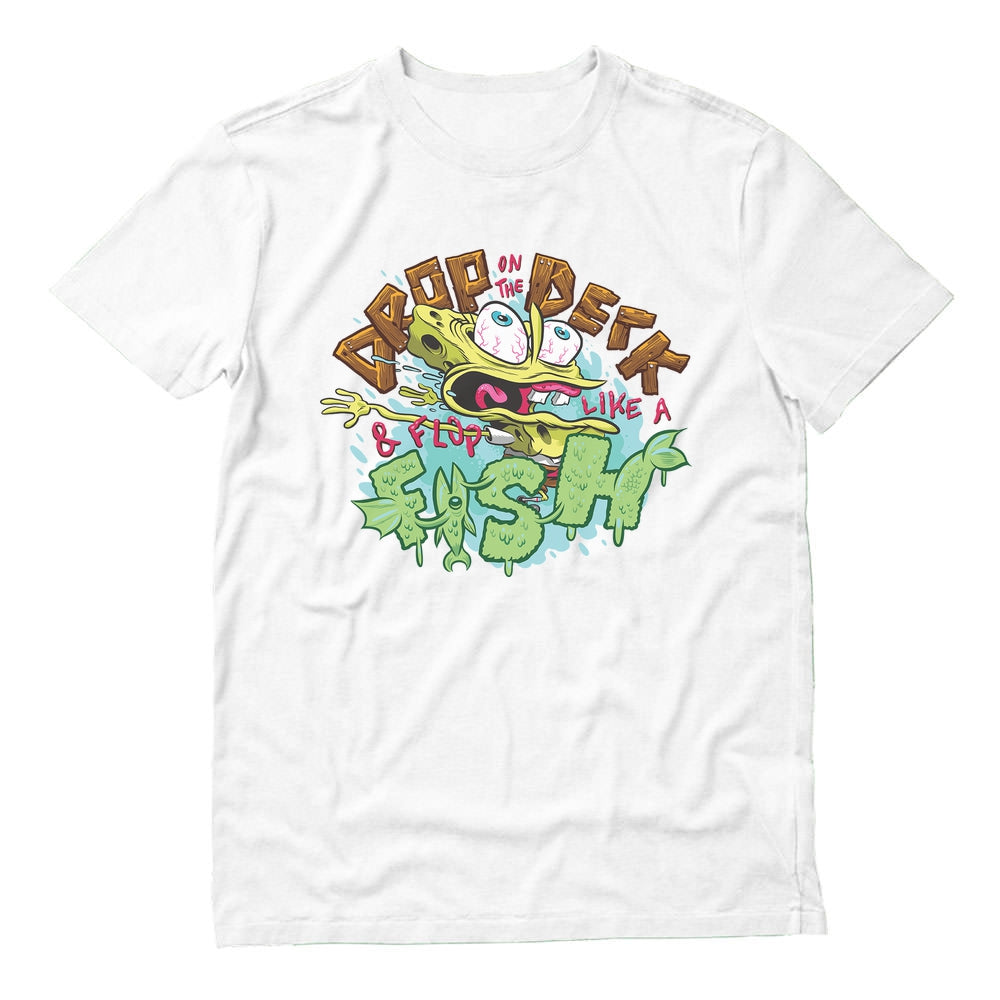 Spongebob Squarepants "Flop Like a Fish" Men T-Shirt