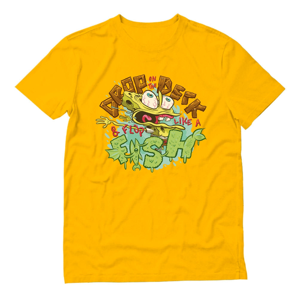 Spongebob Squarepants "Flop Like a Fish" Men T-Shirt