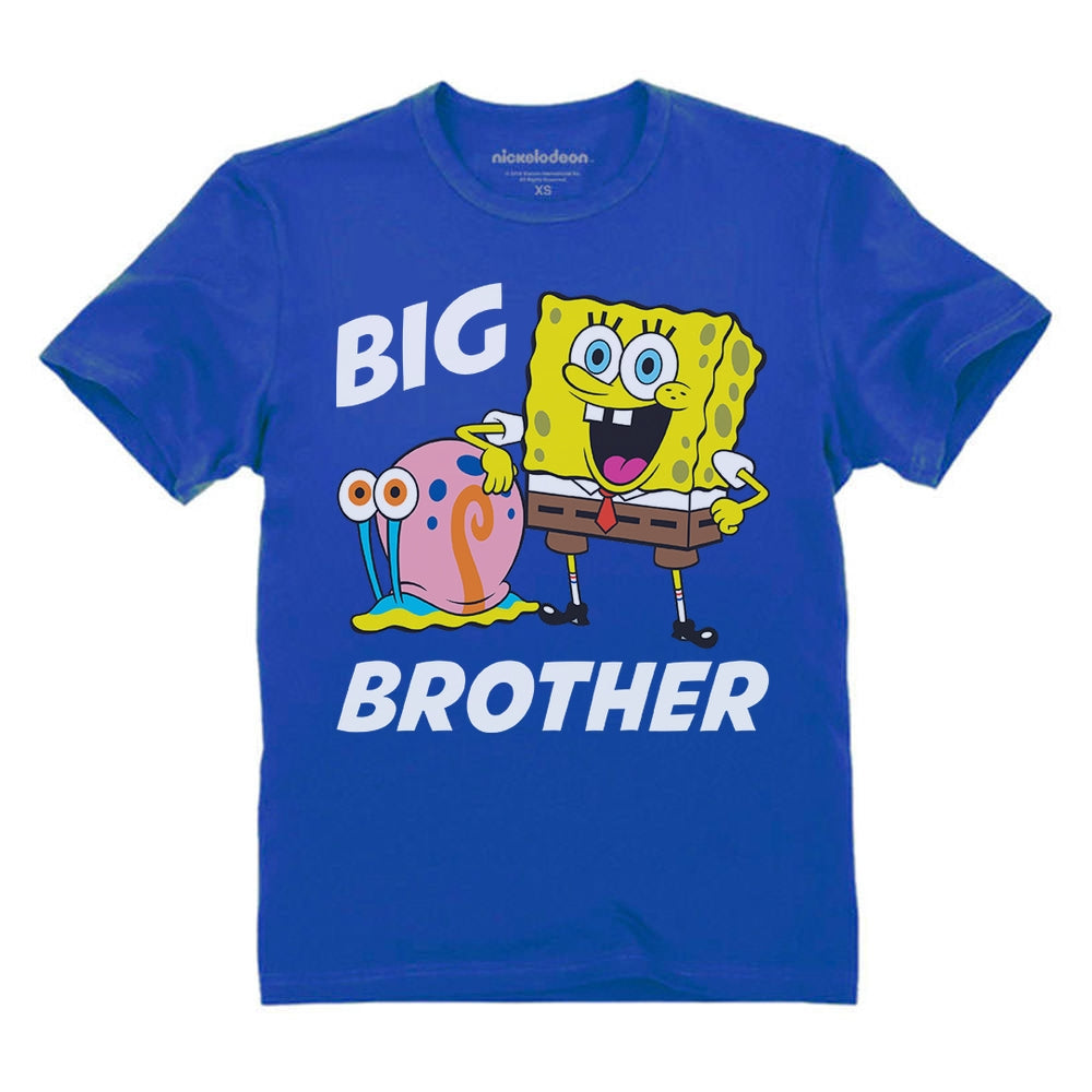 Cute Spongebob and Gary Big Brother Toddler Kids T-Shirt – brandiesgroup.com