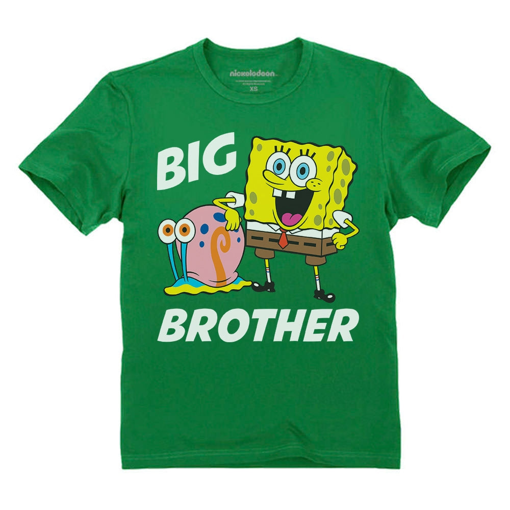 Cute Spongebob and Gary Big Brother Toddler Kids T-Shirt – brandiesgroup.com